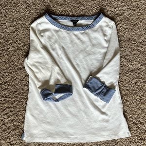 Nautica shirt with denim detail